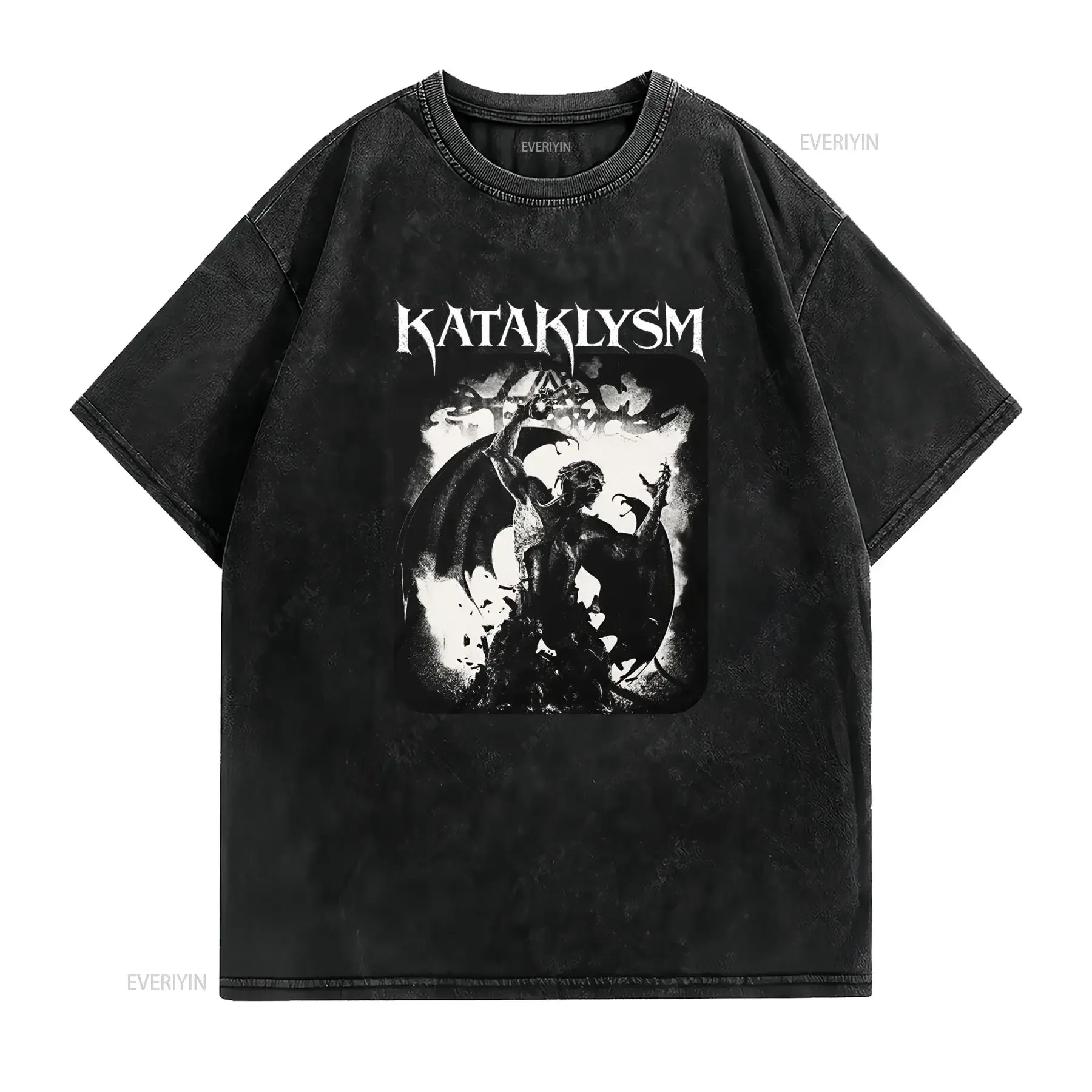 Фото Винтажная футболка Kataklysm с логотипом для фанатов хэви-метала, круглый вырез, подходит для стирки, всесезонный крой, для концертов и повседневной носки. №2