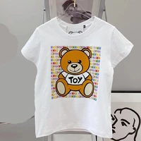 summer toddler kid baby boys girls clothes cotton t shirt short sleeve cartoon bear tees children top infant outfit