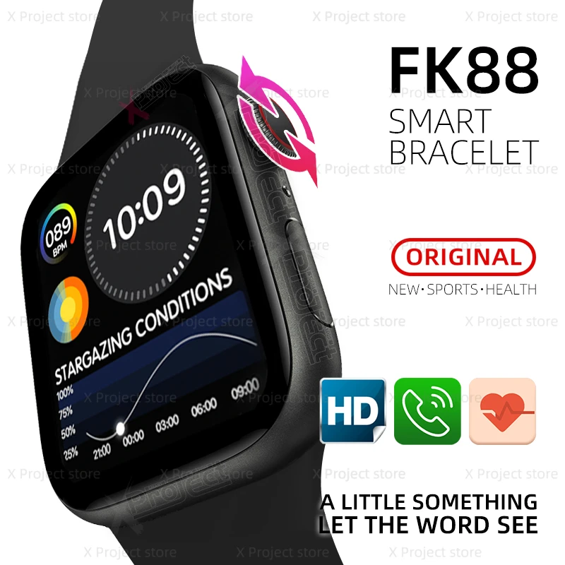 

Смарт-часы FK88, Bluetooth, пульсометр, фитнес-браслет для мужчин и женщин, PK W46 DT100 DT7 PRO MAX M7 M26 M36 PLUS