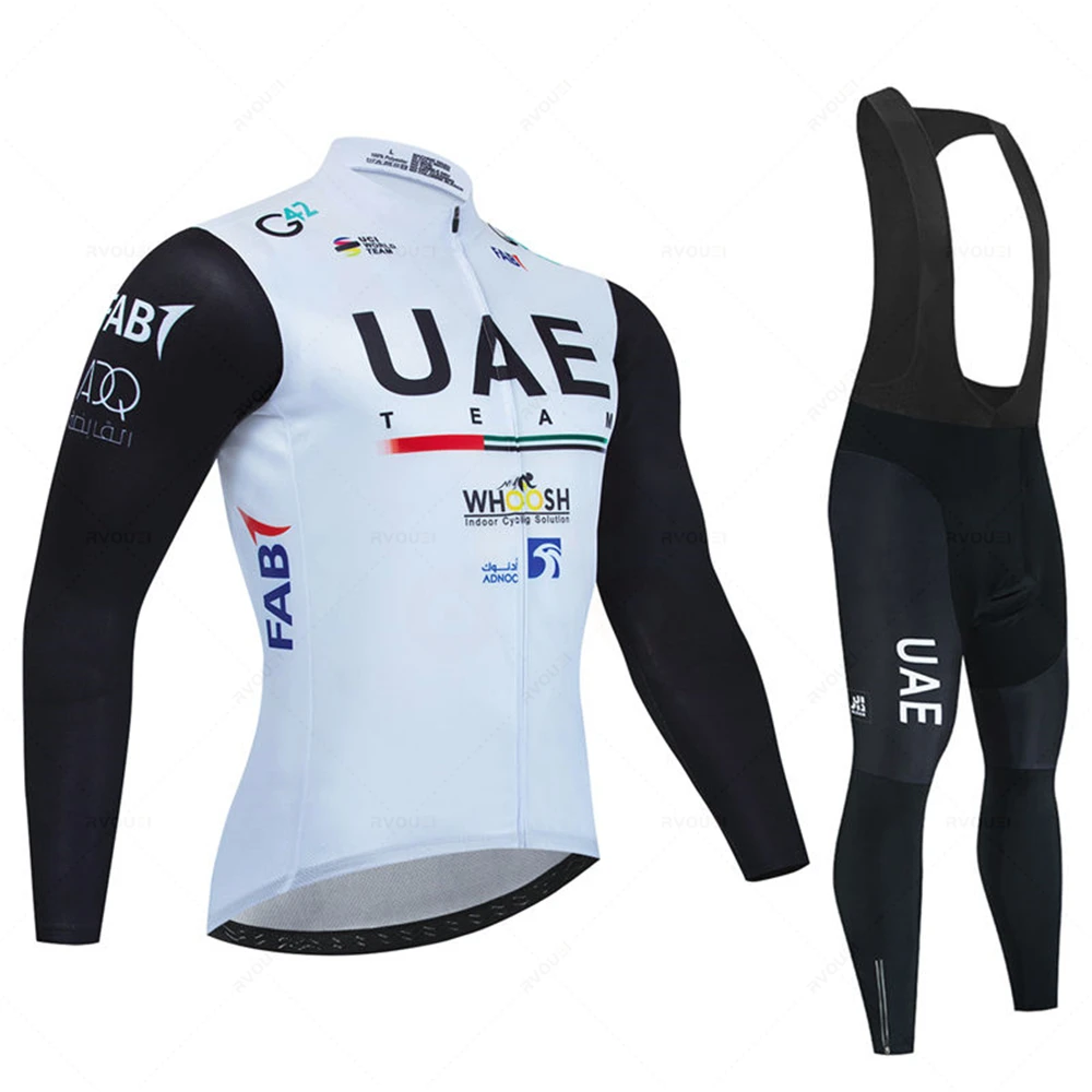 

Uae Team Autumn Cycling Jersey Set Bicycle Sportwear MTB Maillot Ropa Ciclismo Road Bike Uniform Long Sleeve Bicicleta Clothing