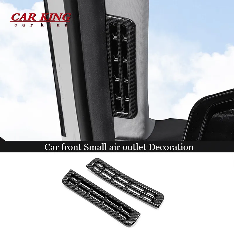 

For Hyundai Elantra CN7 2020 2021 Accessories ABS Carbon fiber Car front Small air outlet Decoration Cover Trim Car Styling 2pcs