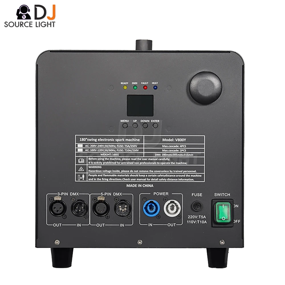 T Powder 180 ° Качели холодная искра фейерверк 800 Вт спрей Dmx фонтан с дистанционным