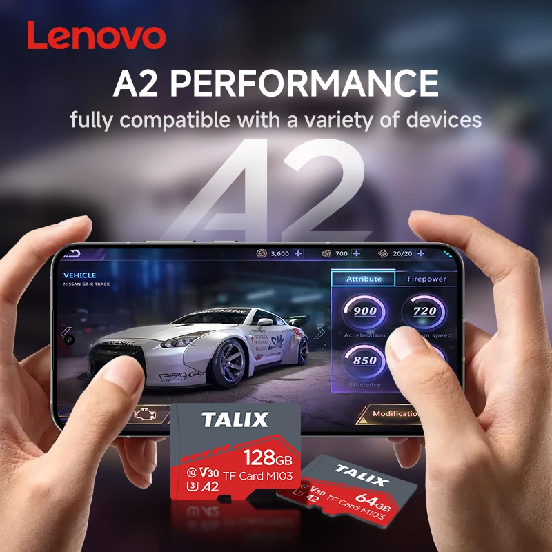 Фото Карта памяти Lenovo Talix Ultimate Speed M103 Micro SD TF 32GB 64GB 128GB 256GB 512GB A2 U3 C10 V30 для камер, дронов, телефонов №2