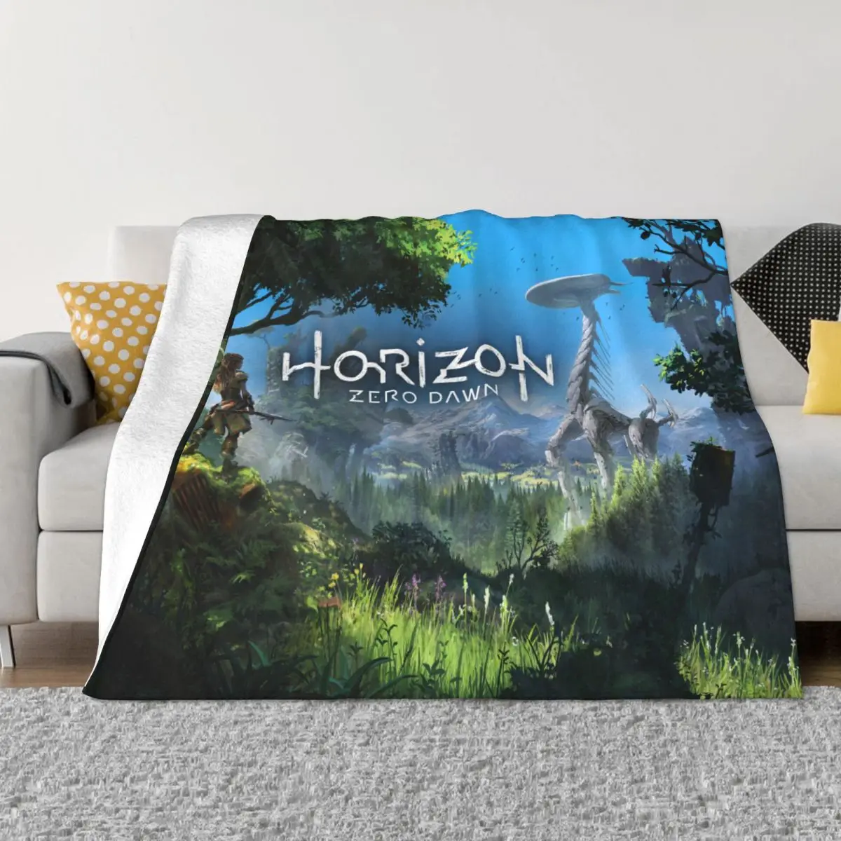 

Бархатные Одеяла Horizon Zero Dawn для весны и осени, портативные супер теплые одеяла для любителей видеоигр, домашние искусственные одеяла