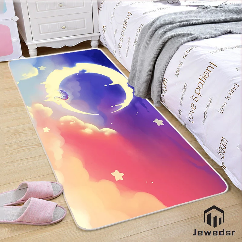 

Blue sky blank cloud bedroom kitchen bathroom hallway floor mat living room children room door inside and outside non-slip mat