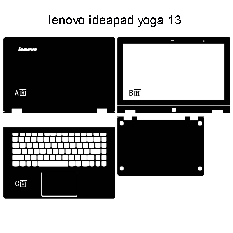 Фото Наклейка для ноутбука lenovo ideapad yoga 13, Защитные Чехлы, верхняя/нижняя часть/защитная пленка для lenovo yoga 13s 2021, аксессуары №2