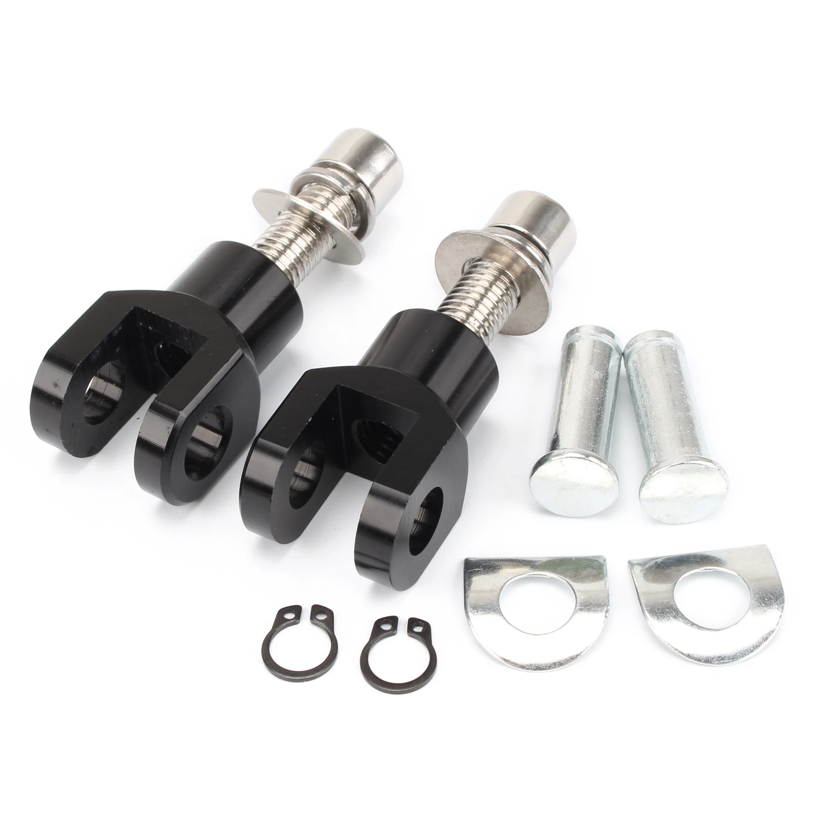 

Черные хромированные подножки для мотоцикла 39 мм, комплект подножек с отверстием под ремень с креплением с фурнитурой для Harley, Honda, Yamaha, Kawasaki, Suzuki Universal