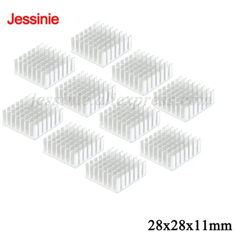 10 шт./1 шт. 28*28*11 мм радиатор, охладитель, охлаждающий ребро, алюминиевый радиатор 28X28X11 мм