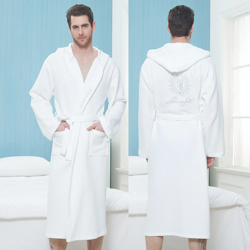 Халат-кимоно мужской зимний плотный длинный халат из хлопка и флиса мягкий