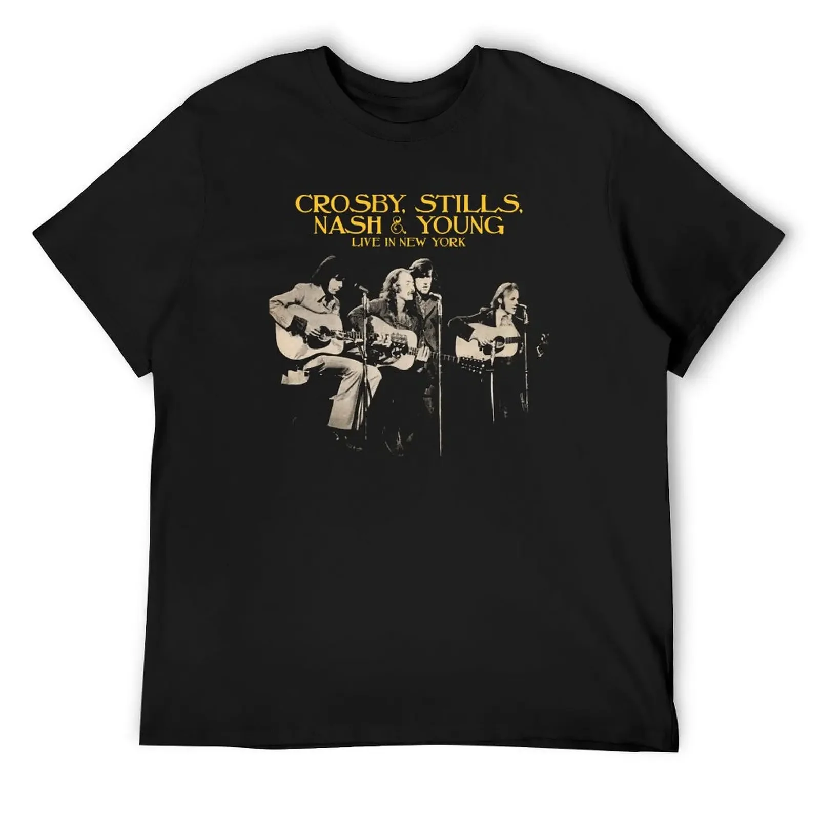 Футболка Crosby Stills Nash Young мужская одежда новый выпуск черные футболки для мужчин