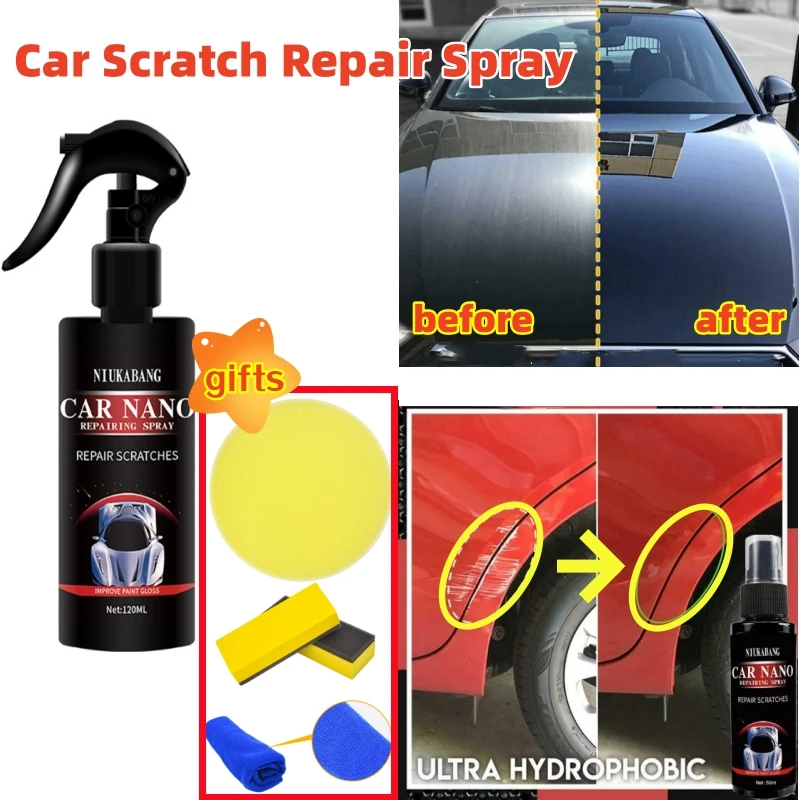 

50/100/120ml Car Ceramic Nano Coating Liquid Scratch Repair Spray Nano Crystal Hydrophobic Layer Polishing Paint Care Car Wash