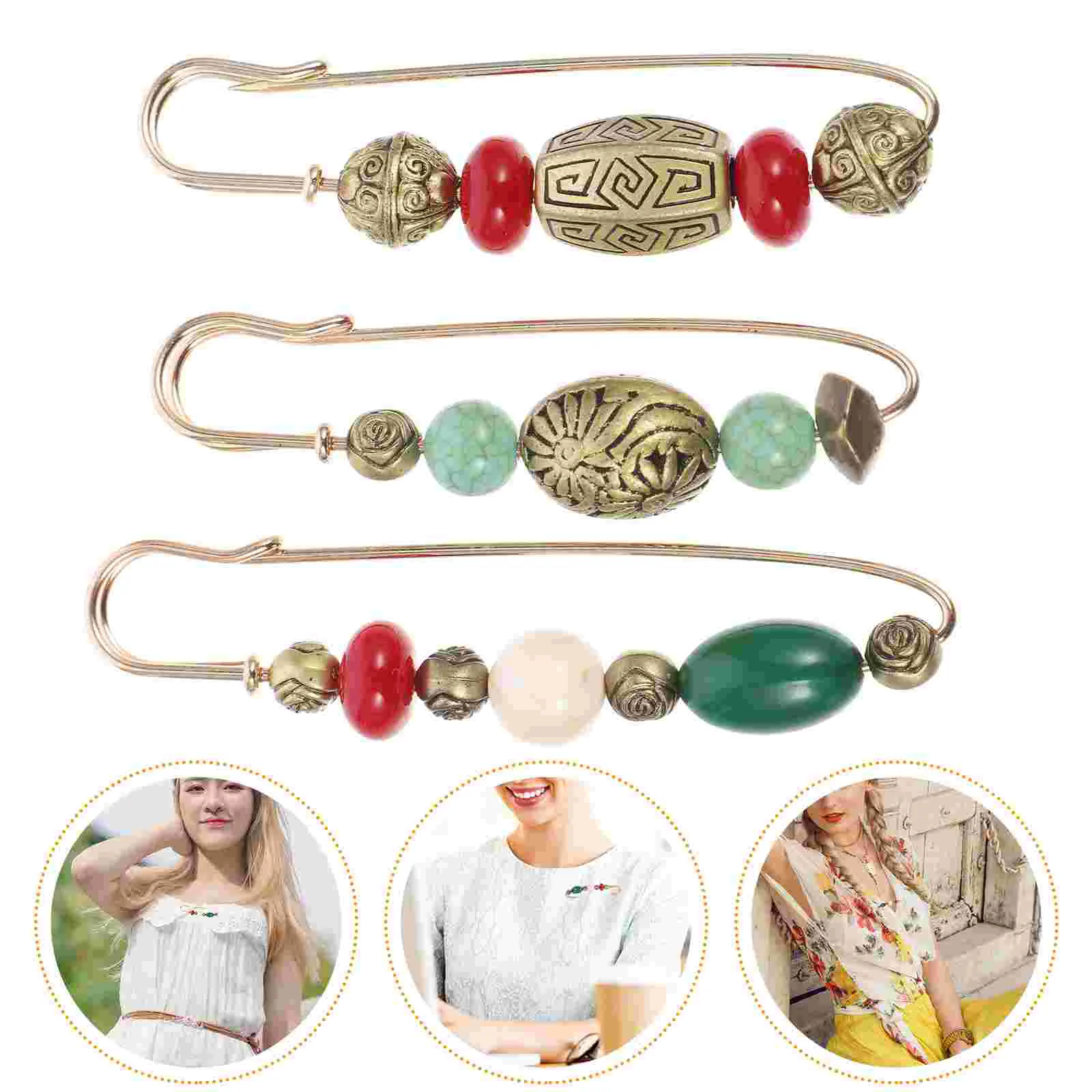 

Pin Brooch Safety Vintage Brooches Cardigan Sweater Collar Clip Clips Shawl Lapel Scarf Waist Retro Dress Buckle Button Large