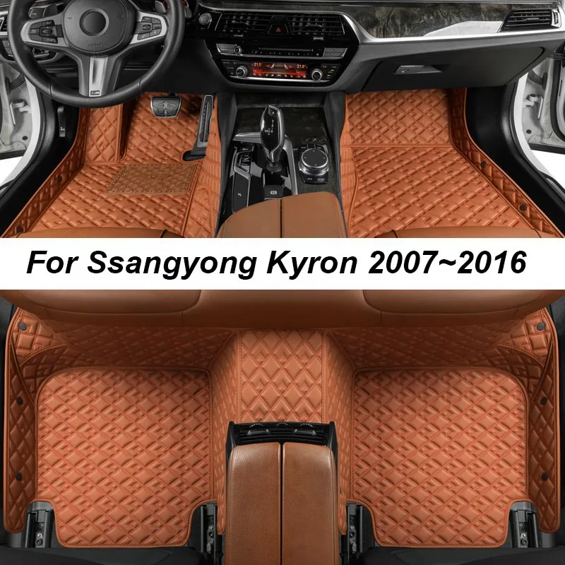 

Роскошные коврики на заказ для Ssangyong Kyron 2007 ~ 2016, автомобильные коврики без складок, аксессуары, запчасти для интерьера, полный комплект