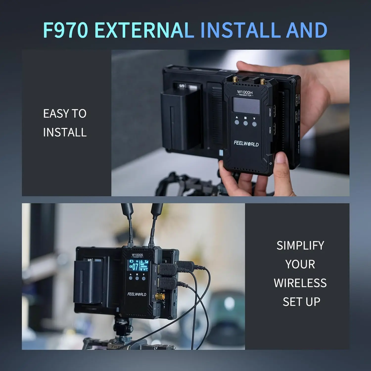 Фото FEELWORLD F7 Plus 1200nit 7-дюймовый сенсорный монитор для камеры с высокой яркостью и четким изображением при дневной светоте, разрешение 1920 x 1200 №2