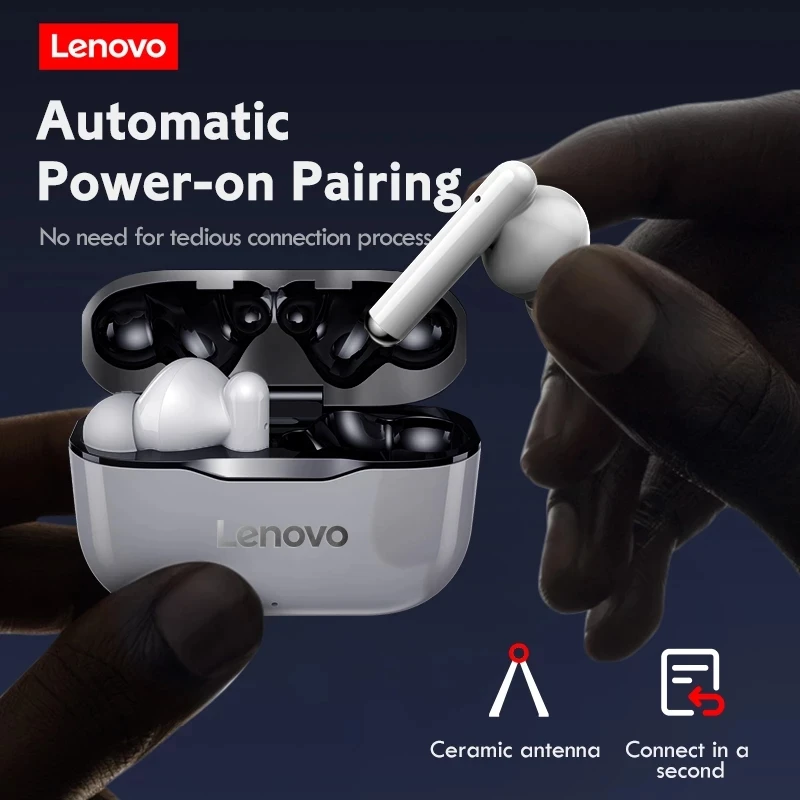 

Original Lenovo LP1 TWS Wireless Earphone Bluetooth 5.0 Dual Bass Stereo Noise Reduction Bass Touch Control Long Standby Earbuds