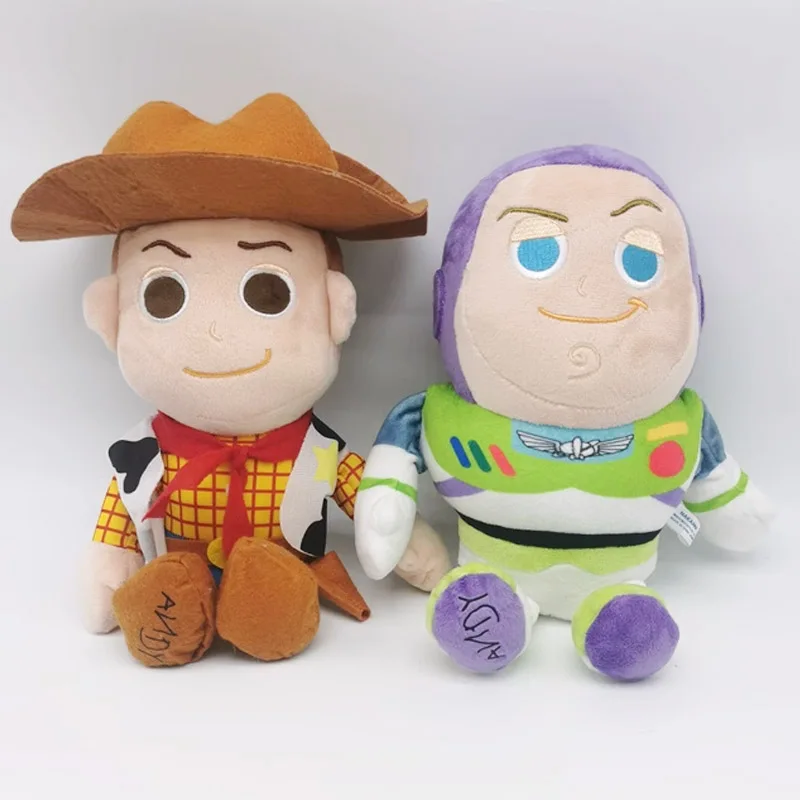 

23cm Kawaii Disney Buzz Lightyear Woody Stuffed Toys Toy Story Movie Plush Set Cartoon Doll Cute Birthday Christmas Gift For Boy