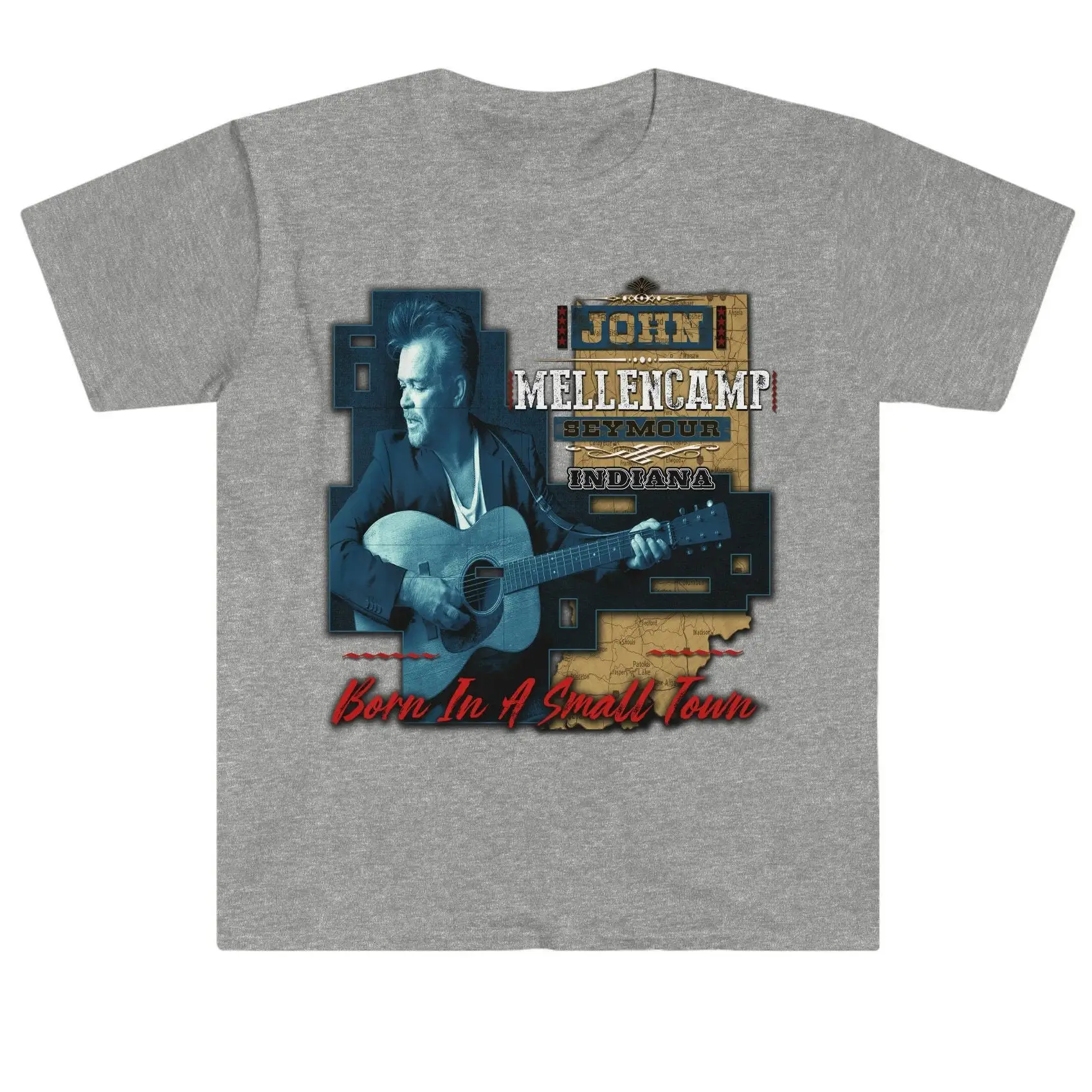 Футболка унисекс в мягком стиле с изображением Джона кугара мелленкапа