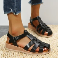 2022 handmade summer ladies platform sandals hollow out breathable comfortable fashion roman shoes casual femme sandals