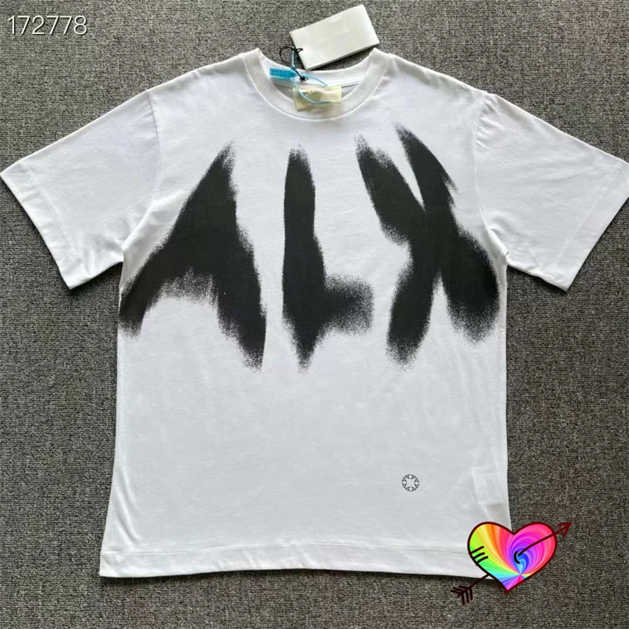 

White 1017 ALYX 9SM Phantom Logo Tee 2023 Men Women 1:1 Printed Graphic Alyx T shirt Crewneck Tops High Quality Short Sleeve