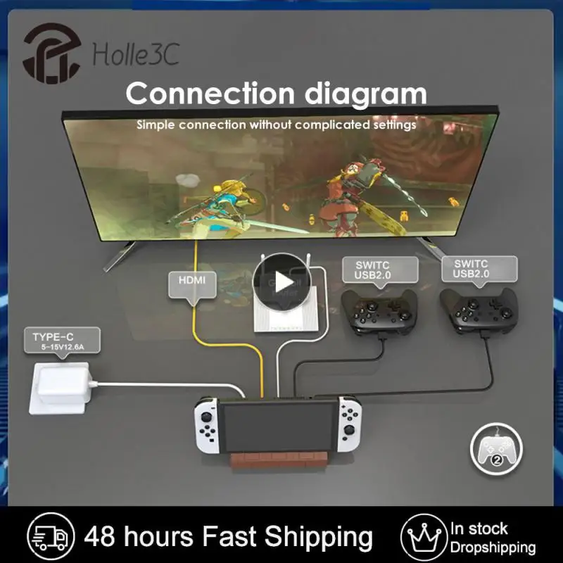 

Side Charging And Playing Universal Converter Coffee Color Cast Screen Network Port For Computer Handle Video Box For Laptop