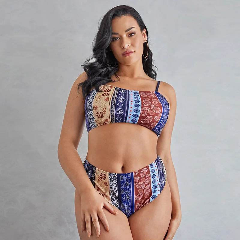 

2022 New High Waist Bikini Set Sexy Swimsuit Women Printed Bathing Suit Brazilian Bikinis Beachwear Swimwear Women