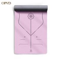 tpe yoga mat thickened and widened non slip position line home fitness skipping mat
