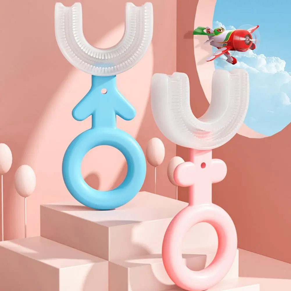 

Baby Silicone Toothbrush Children 360 Degree U-shaped Child Toothbrush Teethers Soft Baby Brush Kids Teeth Oral Care Cleaning
