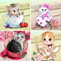 cats flower diy 5d diamond painting kits art crafts for adults kids paint with diamonds dots full round drill wall decor gift