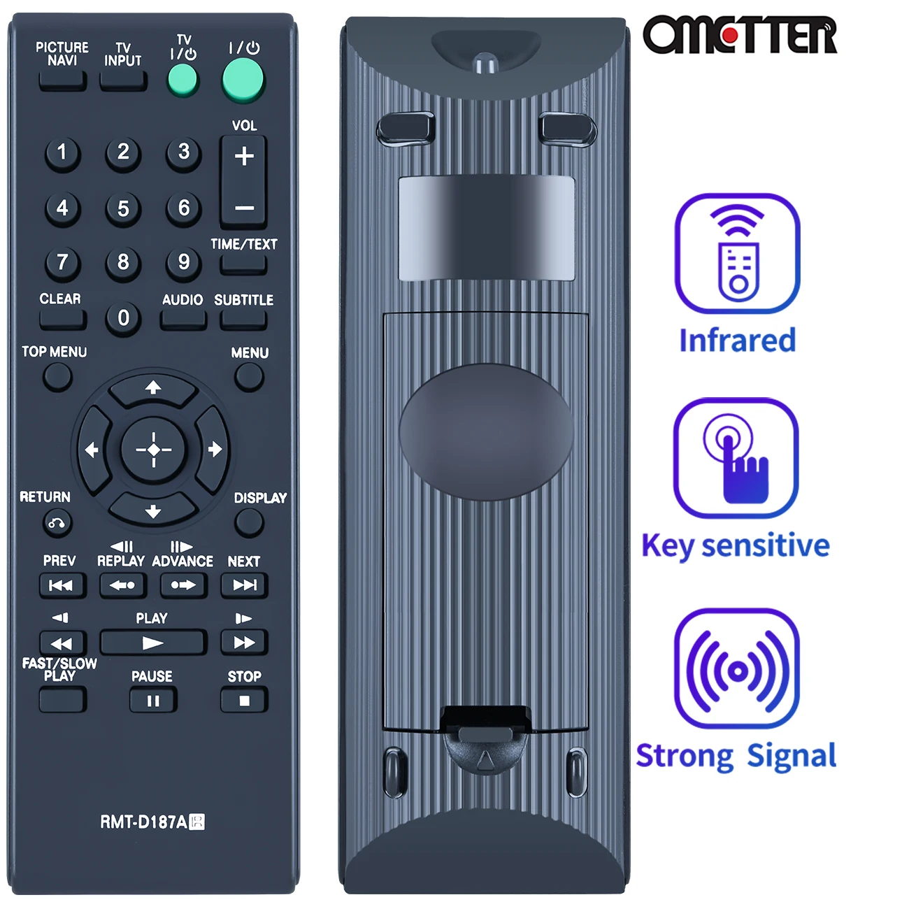 RMT-D187A Remote Control Fit for Sony DVD CD Player DVP-NS718H DVP-SR500H DVP-SR101P DVP-SR200P DVP-SR401HP DVP-NS710H DVP-SR400