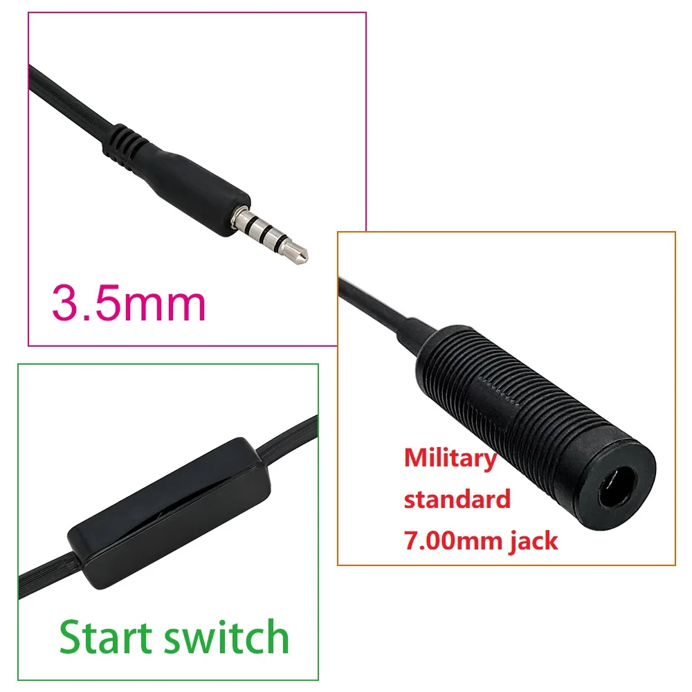 Тактическая гарнитура Mini Phone PTT подходит для IPhone Samsung HTC и других мобильных