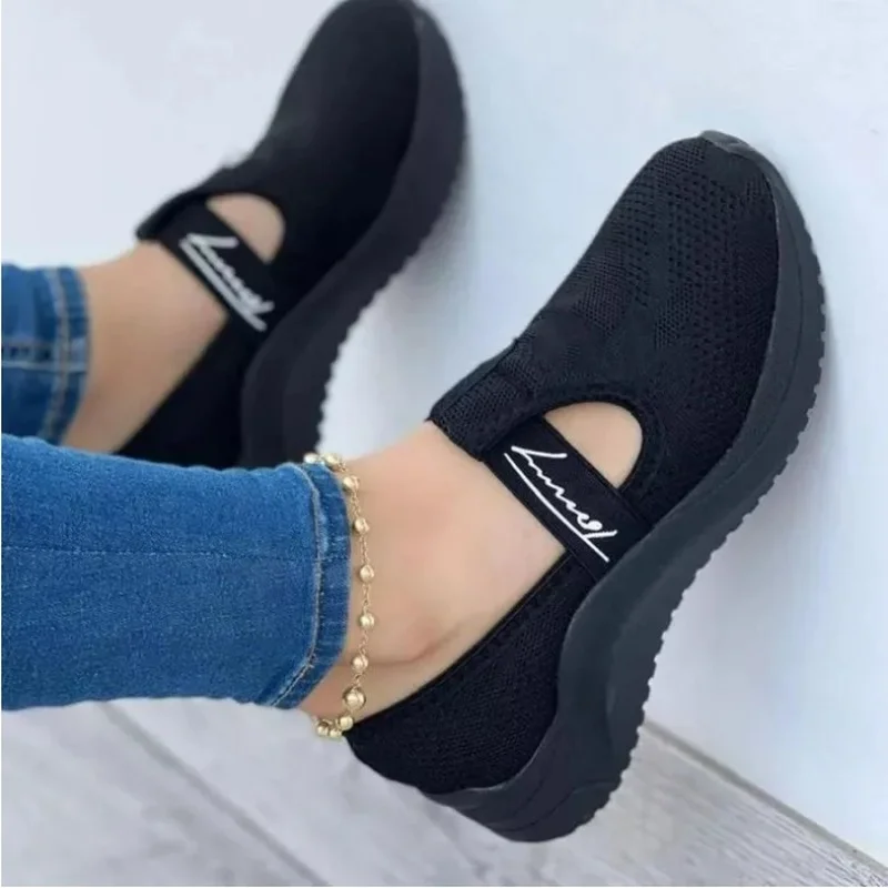 

Ladies Casual Sneakers2022 Spring/Summer Ladies Breathable Mesh Thick Bottom Vulcanized Non-Slip Shoes Plus Size Single Shoes 43