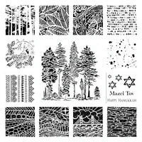 2022 new layering stencils crafts supplies coloring drawing scrapbooking ropical vibe texture wall mold template decoration