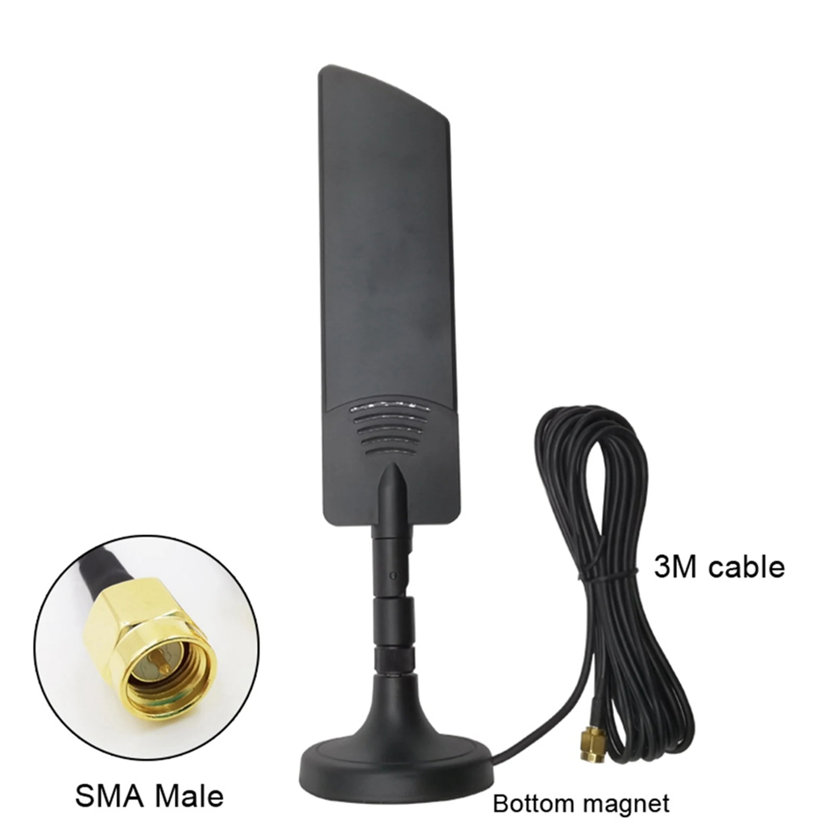Фото 600-6000 МГц гибкий складной беспроводной маршрутизатор 2G 3G GSM GPRS 4G 5G высокий коэффициент усиления 40 DBi LTE усилитель сигнала WIFI антенна черная A №3