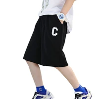 cheap sale kids boy summer cotton shorts loose style children casual knee length calf pants age 5 6 7 8 9 10 11 12 13 14 years