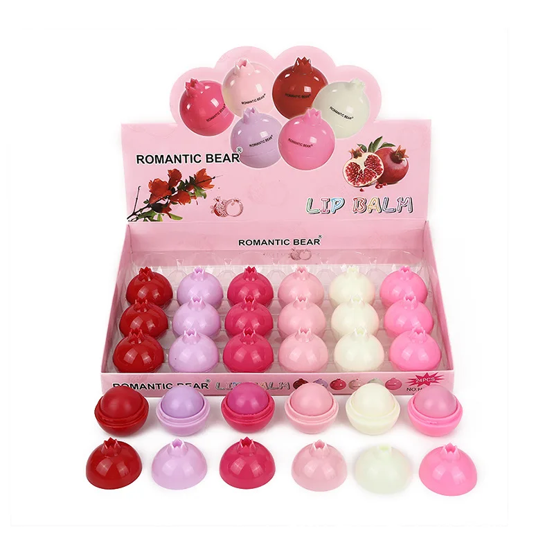 

Wholesale Natural Organic Fruit custom lip balm ball vegan pink cute korean Lip Balm vegan cruelty free private label