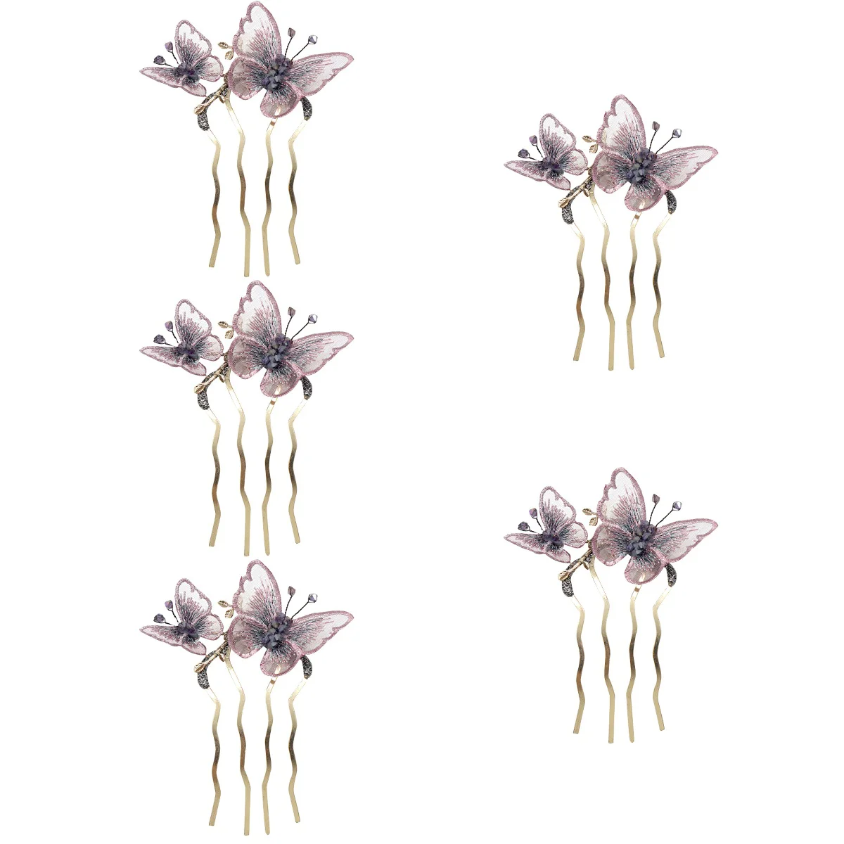 

5pcs Butterflies Hair Comb Barrettes Hair Accessories Wedding Decor for