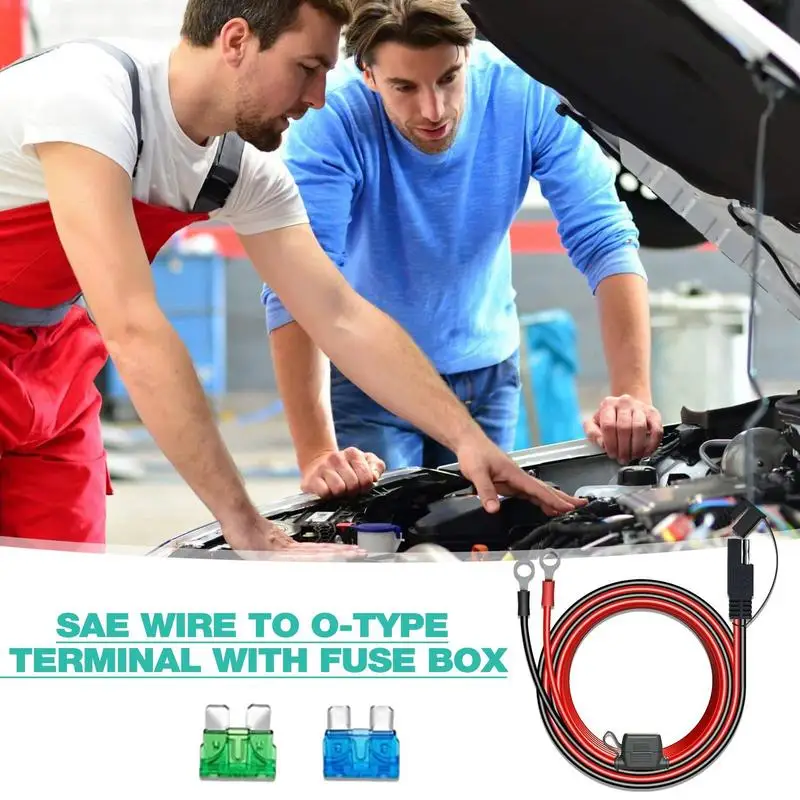 

Car Battery Connector Snap Clip Power Cable 60cm 16AWG Fuse Blades Circuit Cable Waterproof Automotive Power Connector Cord