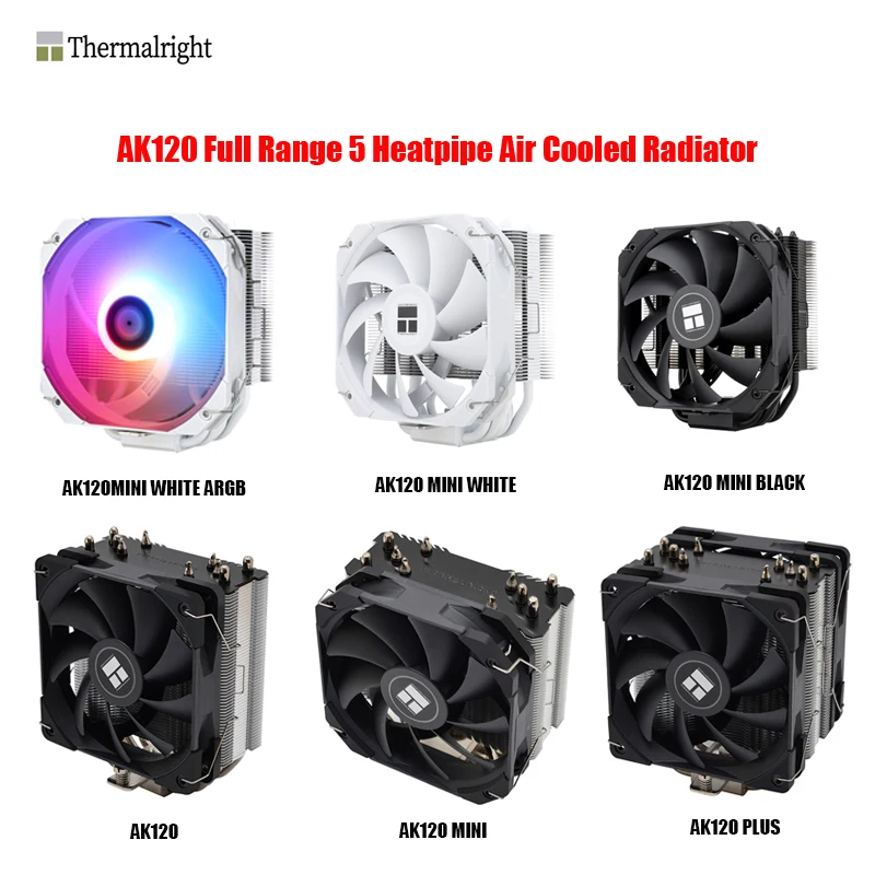 

Thermalright AK120 Full Range MINI WHITE ARGB 5 Heatpipe CPU Cooler 135mm AGHP Nickel-plated copper bottom For LGA115x 2066 AM