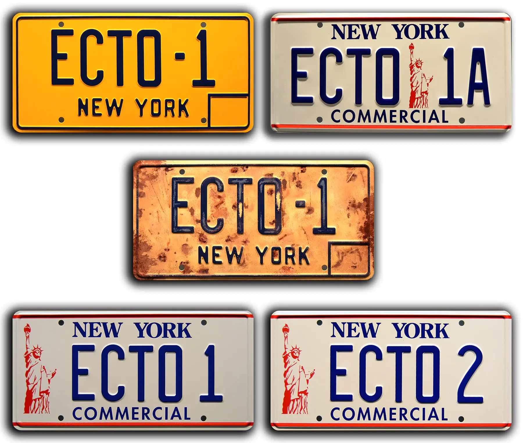 

Ghostbusters | ECTO Full Collection | Metal Stamped License Plates License Plate License Plate Frames Car Decor License Plate