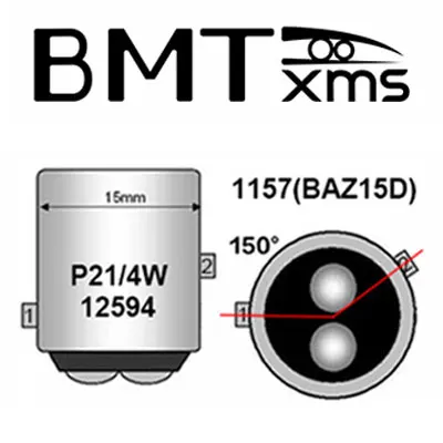 

Комплект Из 2 Светодиодных Стоп-сигналов BMTxms Canbus BAZ15D P21W/4W BAW15D PR21W/5W BAY15D 1157
