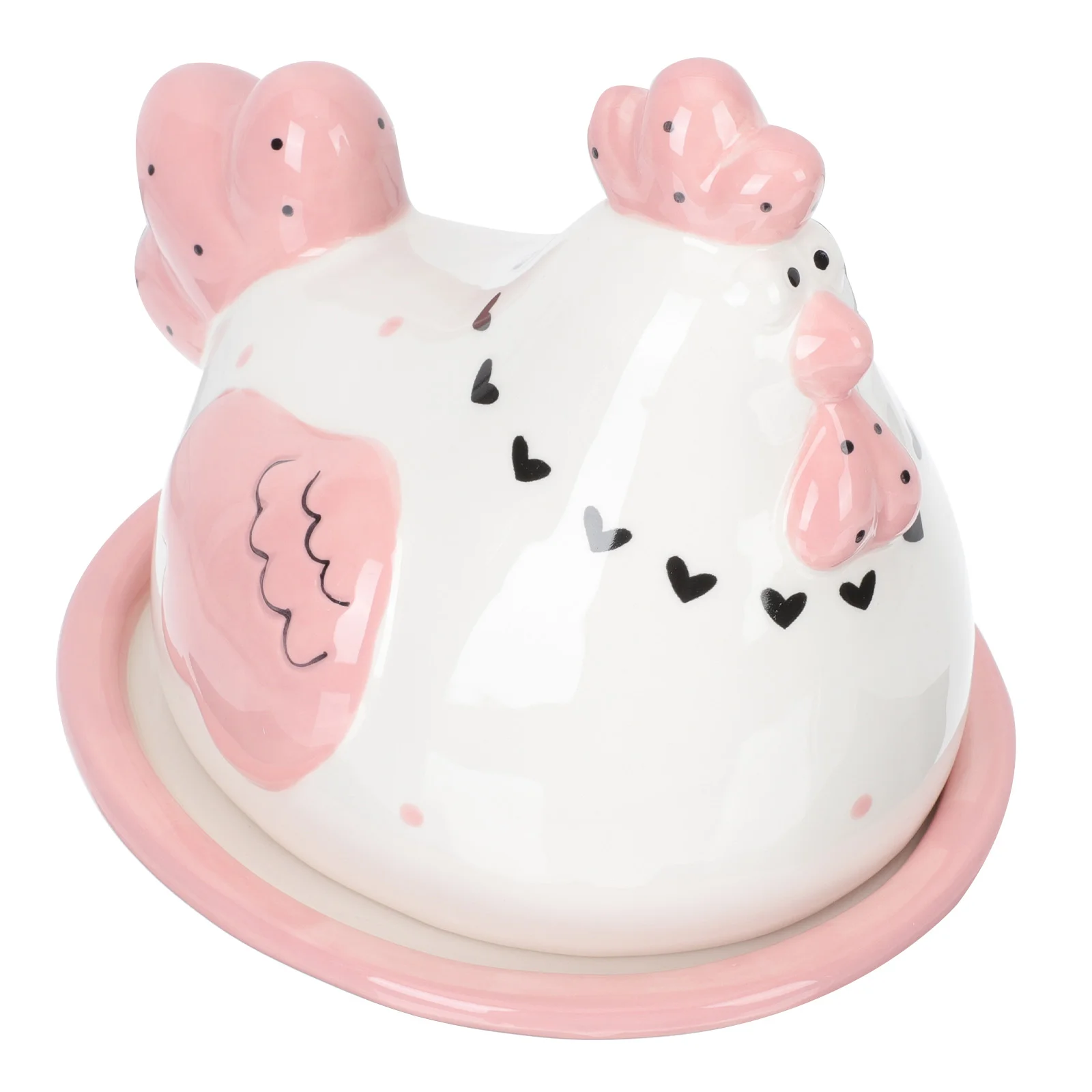

Butter Dish Boxlid Container Porcelain Covered Ceramic Keeper Holder Plate Keeping Cake Fresh Melamine Snack Insulated Bread Pot