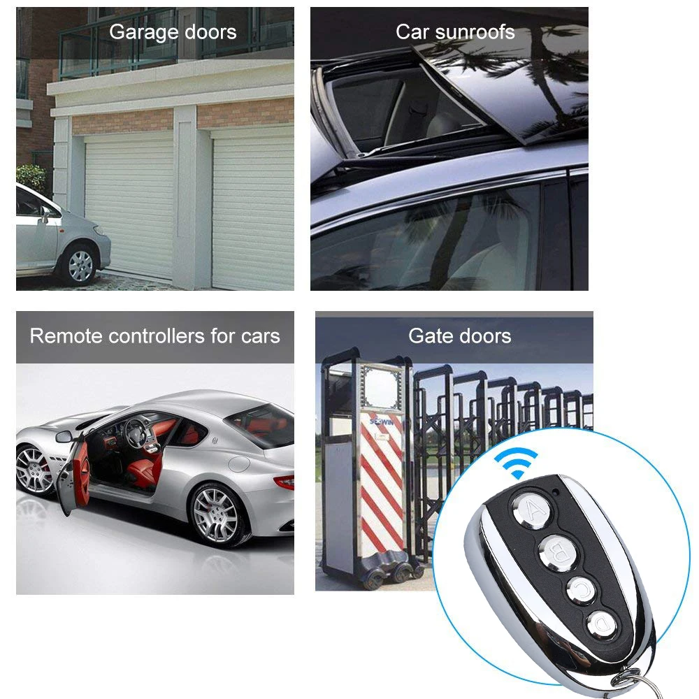 kebidu ABCD Copy Key Control 433MHZ Remote Cloning 4 Channel Auto Car Garage Door Duplicator  For Universal Garage Door Gate Key images - 6