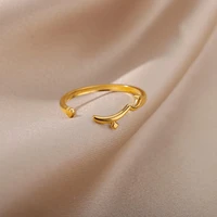 arabic letter love rings for women open adjustable stinless steel sliver color couple rings islamic jewelry wedding gift