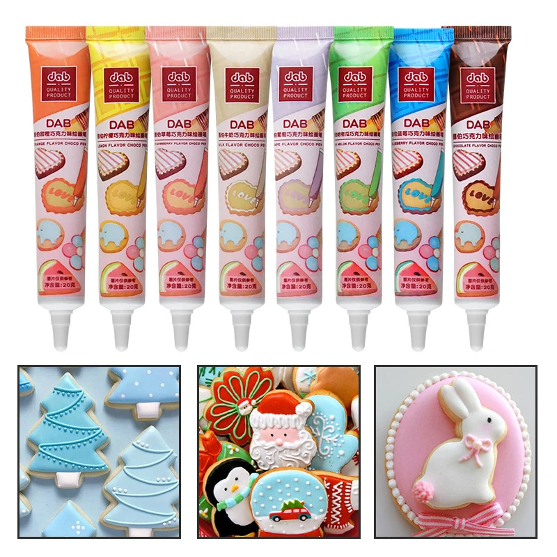

1PC Edible Chocolate Writing Pen Cookies Cake Chocolate Macaron Fondant Decorating Tools DIY Kitchen Baking Accessories
