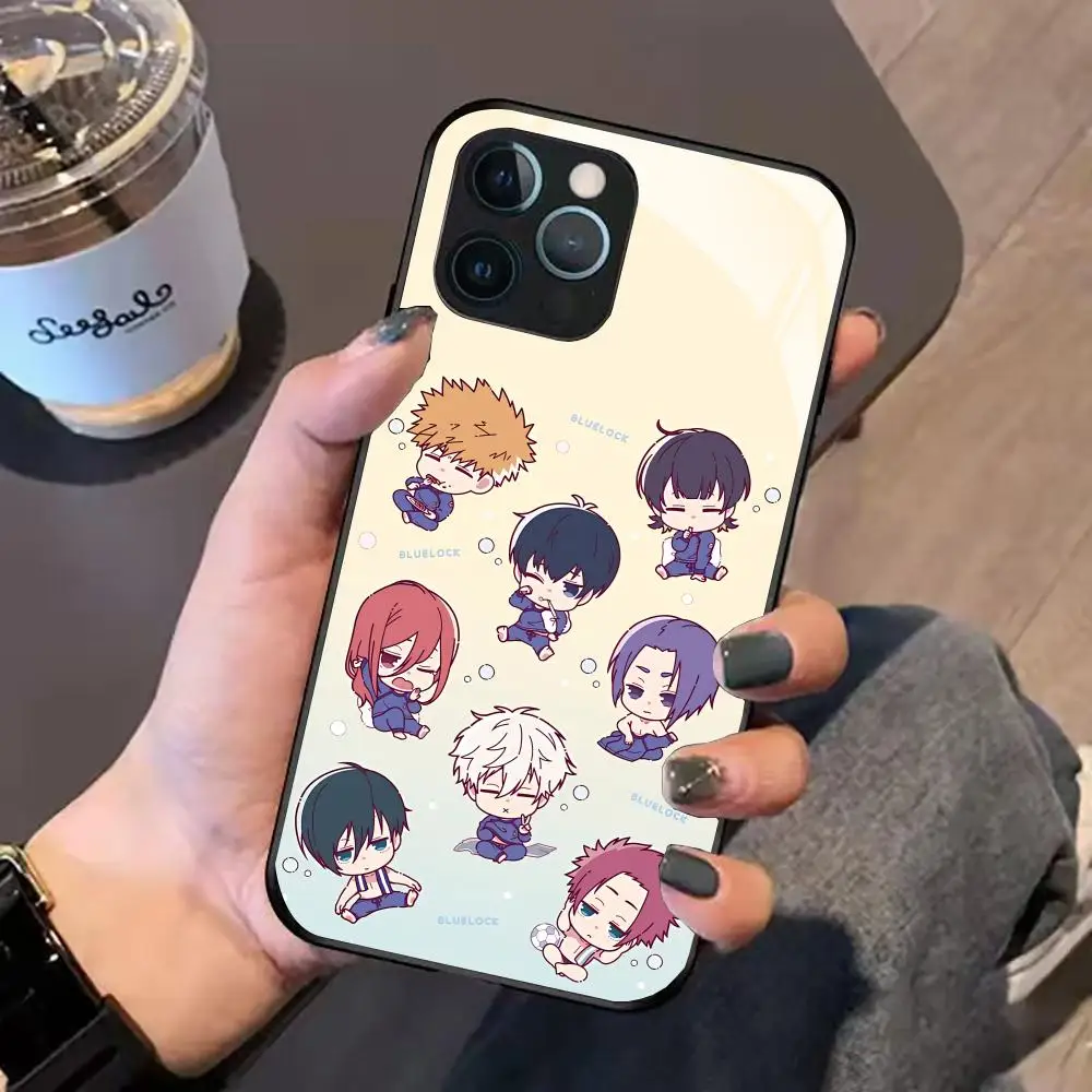 Фото Чехол для телефона Japan Anime B-Blue L-Lock для IPhone 16 15 14 13 12 11 Pro Max Plus Mini Magsafe Mirror, беспроводной магнитный чехол с зеркалом №3