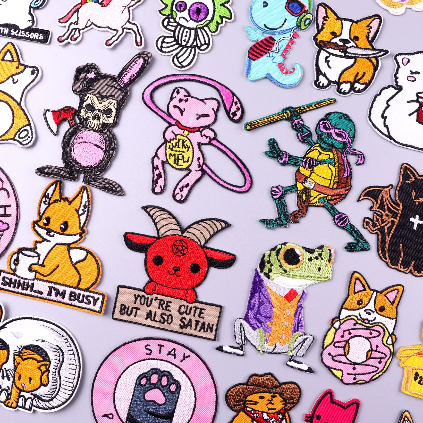 

Animal Patch Iron On Embroidery Patches For Clothing Thermoadhesive Patches On Clothes Cartoon Badge Stickers
