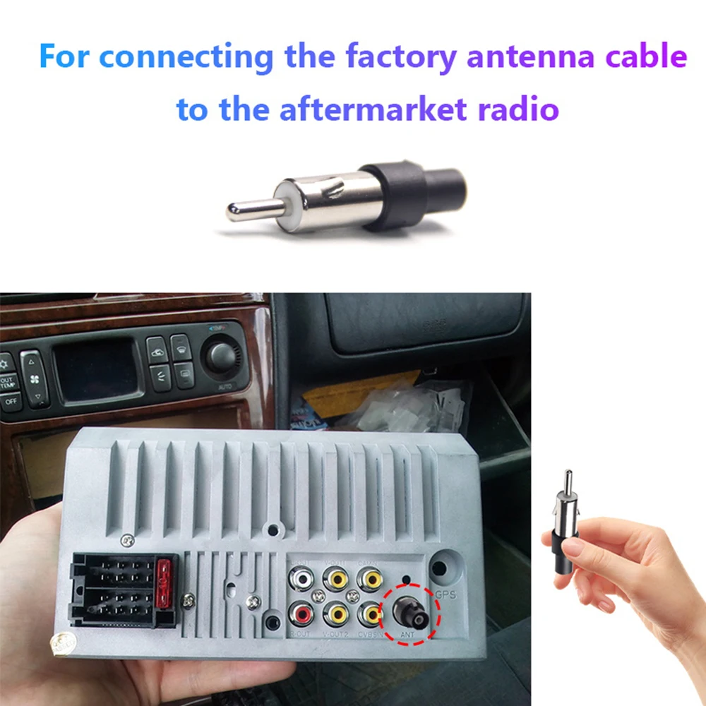 

SNRG Автомобильная стерео антенна адаптер FM AM радио разъем Fakra в DIN антенный разъем преобразователь для автомобильного приемника