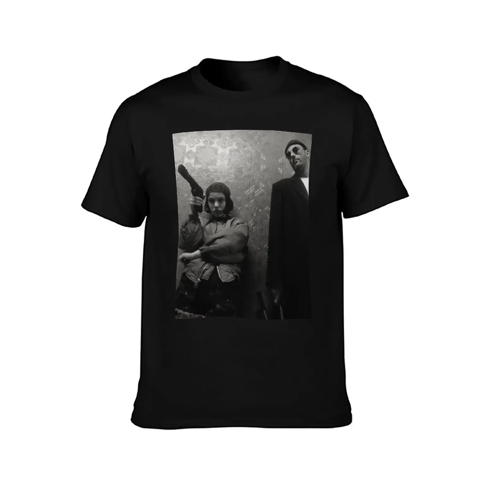 Леон профессиональная футболка с постером фильма в стиле ретро середины века