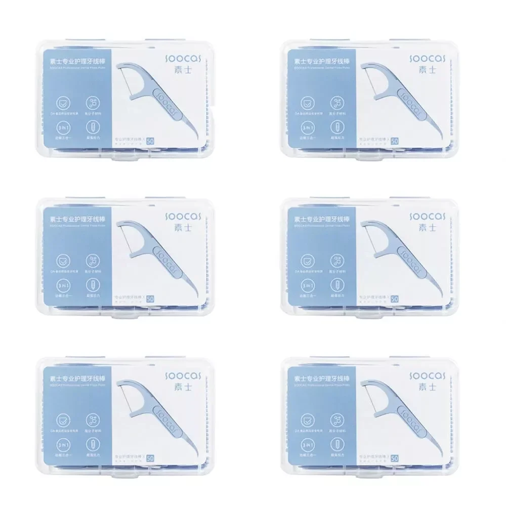 

300pcs SOOCAS Professional Dental Flosser Ergonomic Design FDA Testing Food Grade-New/Old Versions Delivered Randomly