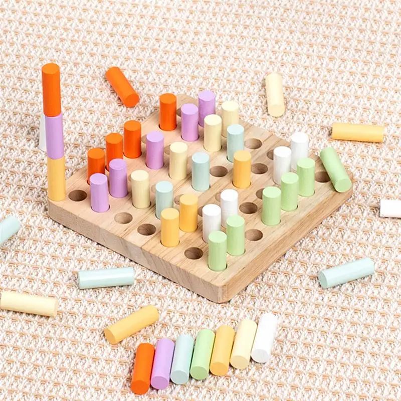 

1 Set of Funny Sensory Toy Logical Thinking Montessori Toy Wooden Kids Plaything